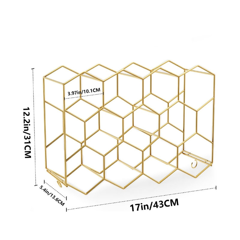 Tabletop Wine Bottle Rack Gold