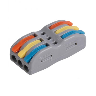 Inline Lever Wire Connector, Reusable Push-In Terminal Block for Lighting and DIY Electrical Projects
