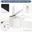 Toilette intelligente avec siège chauffant, toilette à chasse d'eau automatique une pièce, sans bidet, chasse d'eau au pied, nuit bleue, commande à bouton, fonction de coupure de courant, couvercle à fermeture en douceur, salle de bain blanche avec un capteur, entrée en céramique