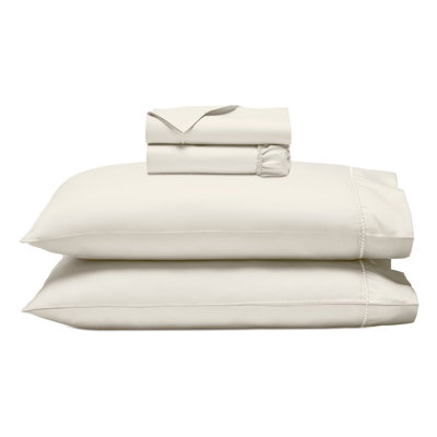Ensemble de draps en coton mélangé à ourlet brodé 600 fils imperia