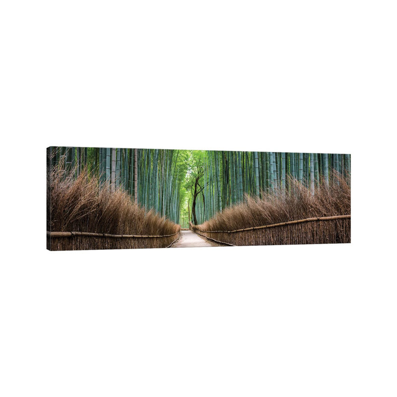Arashiyama Bamboo Forest by Jan Becke - Wrapped Canvas Panoramic Gallery-Wrapped Canvas Giclée, 30.48cm H x 91.44cm W