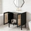 Meuble-lavabo avec lavabo, 2 portes et poignées en métal-786773936