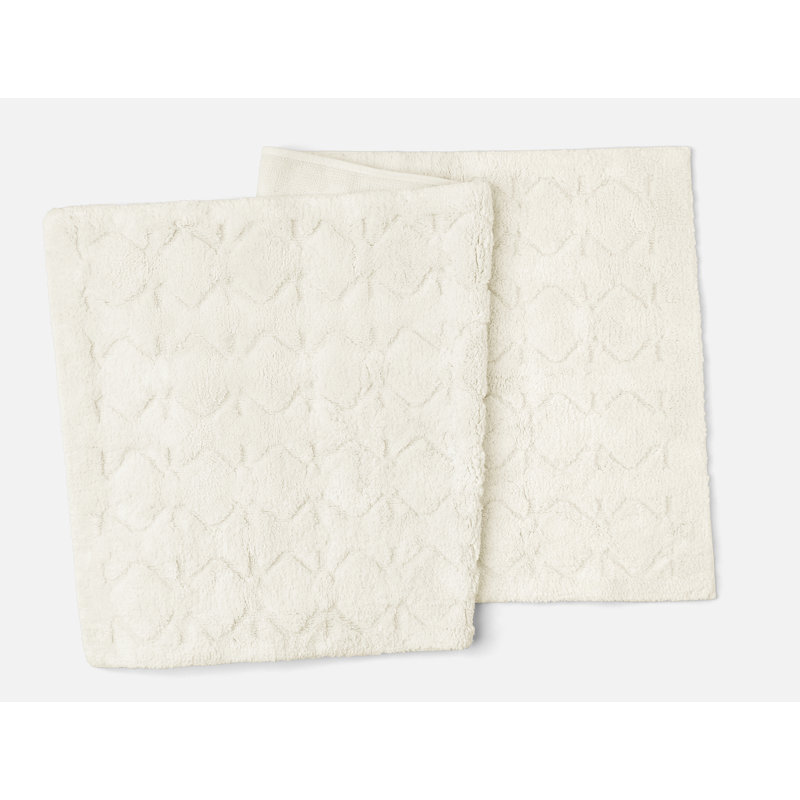 Diamond Shag Organic Geometric Bath Rug, Undyed, Single - 72" L x 30" W