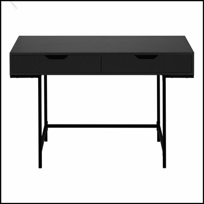 Bureau d'ordinateur moderne en stratifié blanc avec tiroirs de rangement pour bureau personnel et ordinateur portable, design élégant et fonctionnel