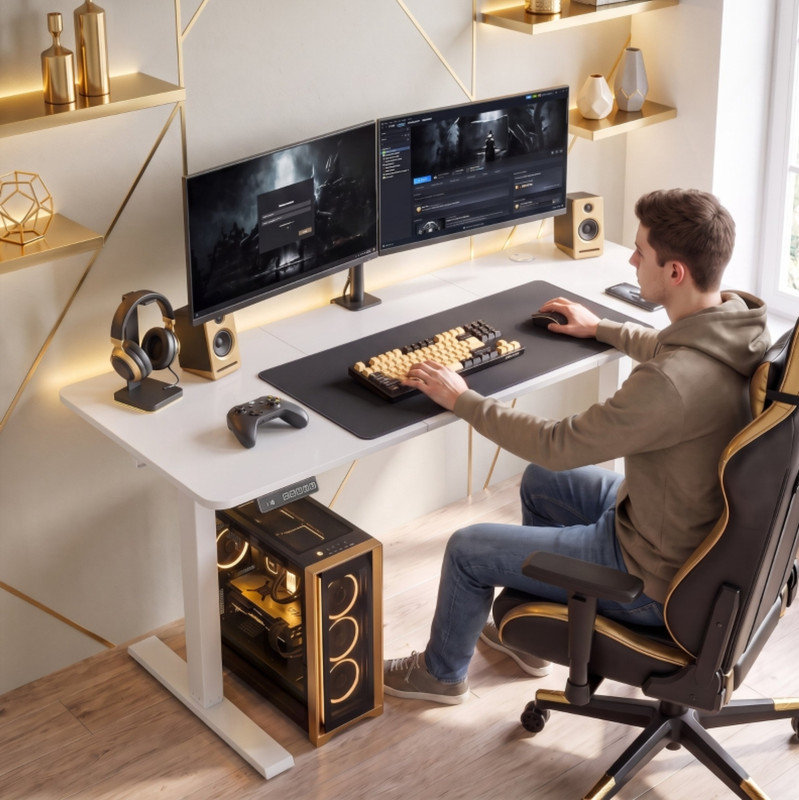 Adjustable Height Steel Standing Desk