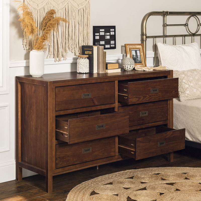 Hivernage 57.17'' W 6 - Drawer Dresser, Walnut