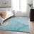 Premium Machine Washable Cerrito AMF510 Teal Rug-103833709