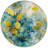 Ice Blue And Yellow Themed Floral Decorative Washable Rug-1070308881