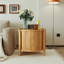 Table basse rotative moderne avec rotin et rangement caché U-Can table basse
