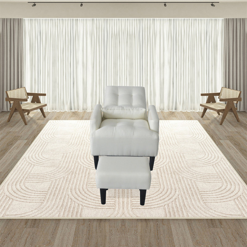 Fauteuil inclinable et confortable avec canapé-lit Redde Boo, Blanc, crème