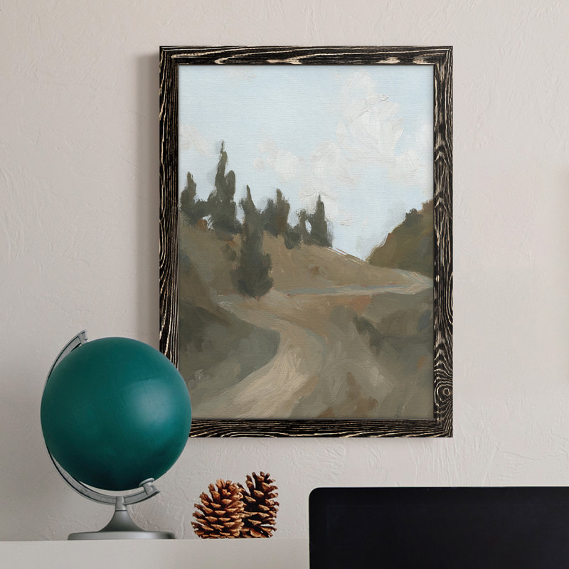 Toile encadrée West Trail, H 23 po x l 32 po x P 1 po, Cadre noir