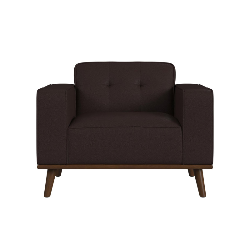 Chaise Carillo avec façade en bois brun caillou, Brun