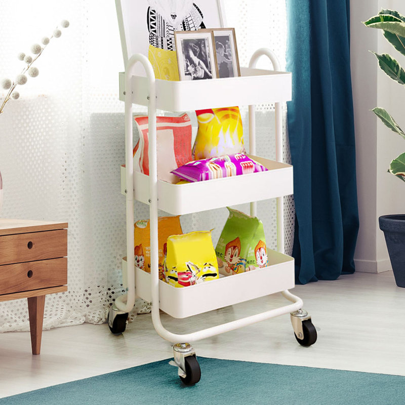 Gryta Metal Bar Cart, White