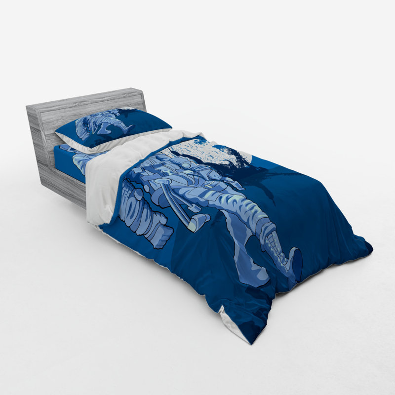 Ensemble de housse de couette astronaute, Housse de couette simple TG + 2 articles suppléme