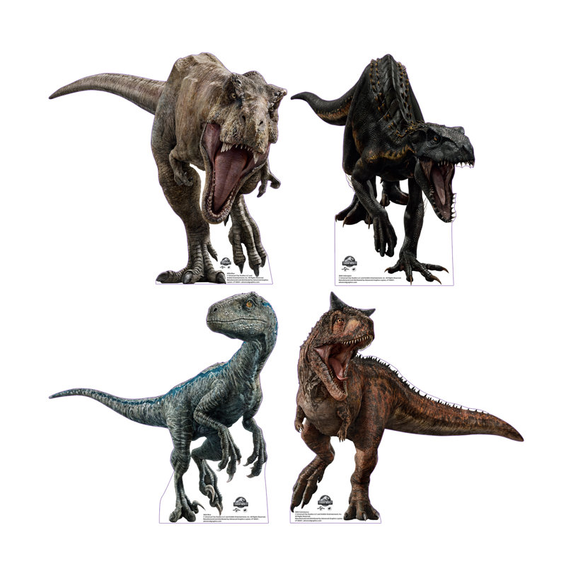 18'' Jurassic World Dinosaur Cardboard Standup Set
