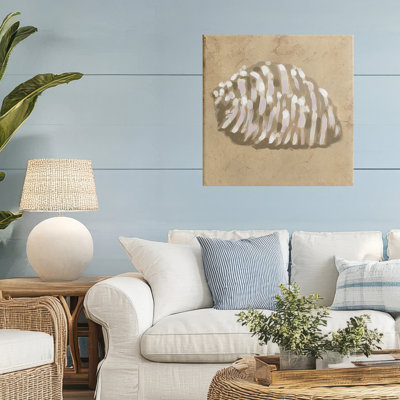 Earth Tone Expressionist Shell Canvas, design by June Erica Vess