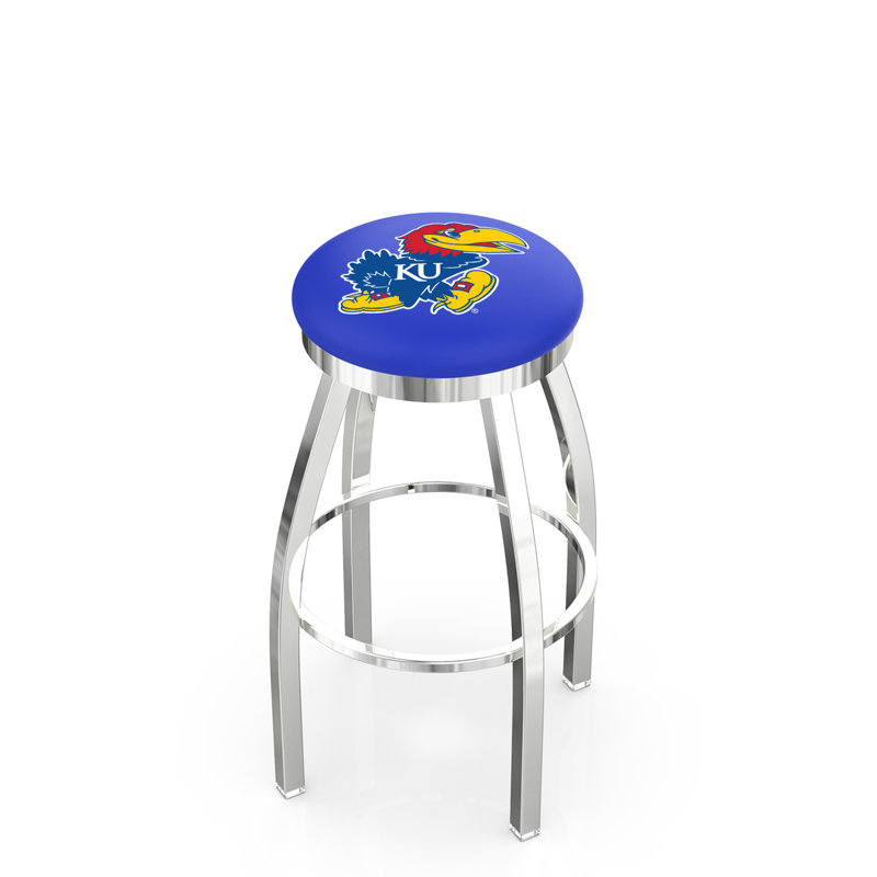 NCAA Swivel Counter and Bar Stool, Kansas, "Counter Stool (25" Seat Height)"