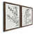 Papier, cadre noyer