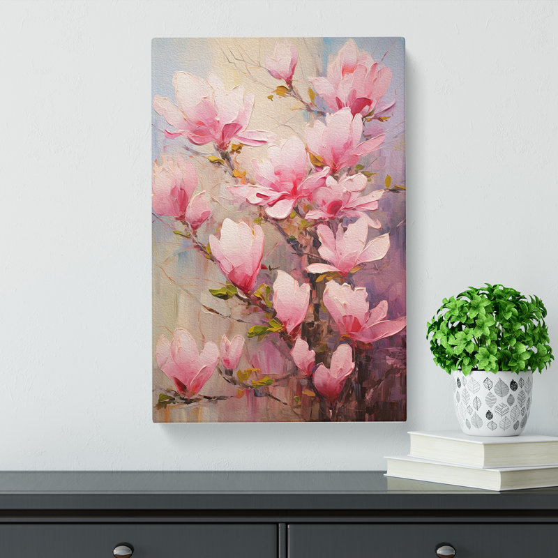 Floral Impressionism - Wrapped Canvas Print, 60cm H x 40cm W x 3cm D