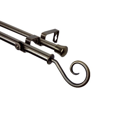 Tringle à rideaux double modern curl