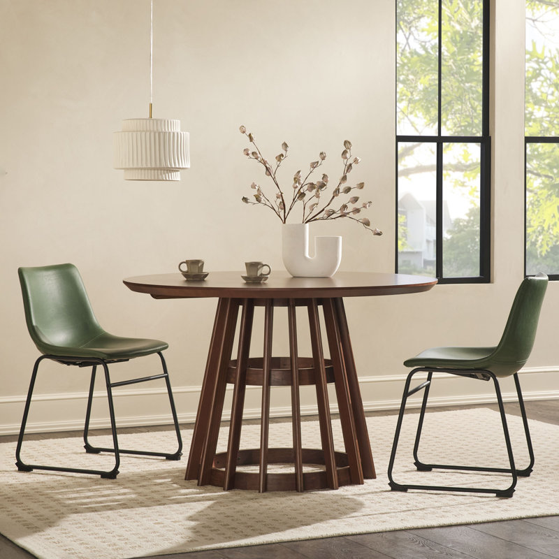 Johnesha 47.5" Pedestal Dining Table, Brown