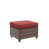 Coussin rouge / cadre brun sélectionné