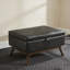 Banc de rangement avec repose-pieds Mid-Century avec table basse relevable et polyvalence.-1119246045