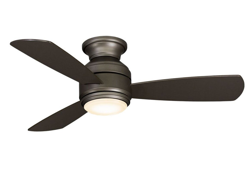 Hermilda 44'' Ceiling Fan with LED Lights, Matte Greige