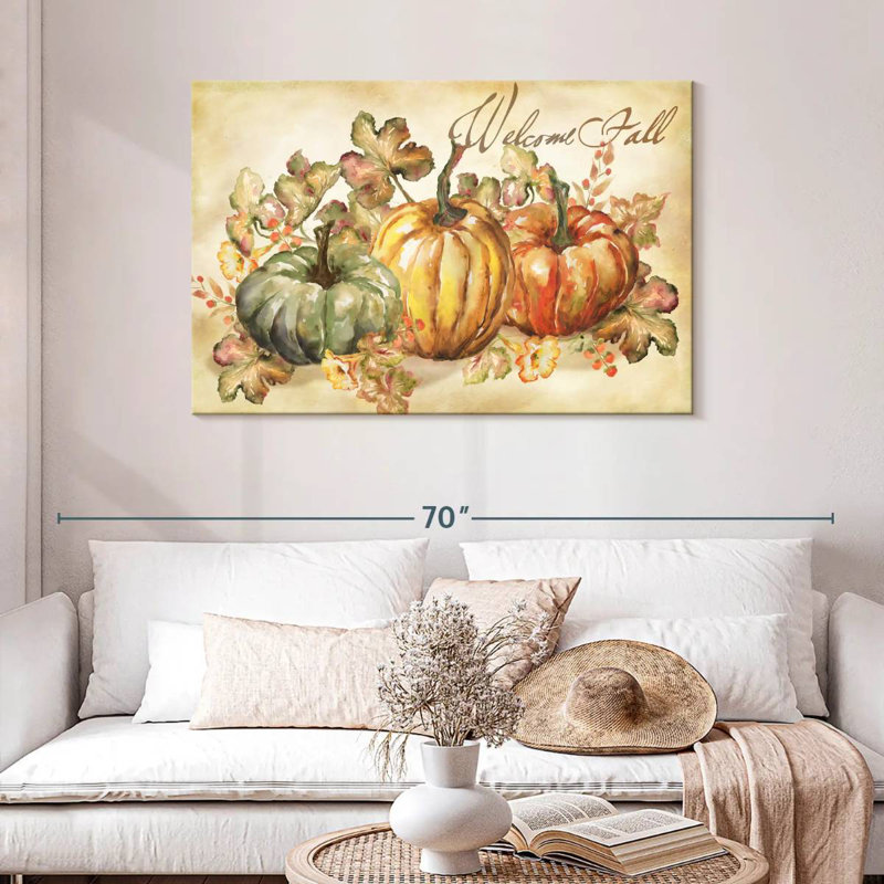Yarlin Watercolor Harvest Welcome Fall, H 30 po x l 45 po