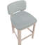 Tabouret de comptoir rembourré en cuir Falesia Paloma-124198008-124198010