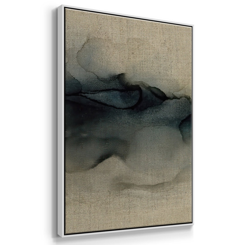 Ocean Streams - Multi Piece Framed Canvas, 24" H x 48" W x 2" D, White 