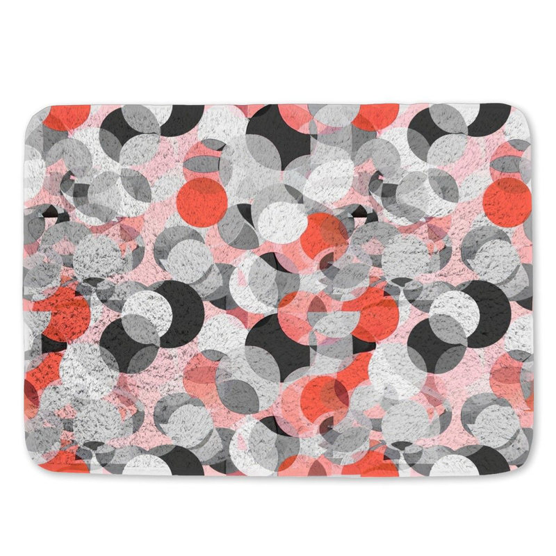 Duberry Microfiber / Microsuede Non-Slip Bath Mat, 17"W x 24"L