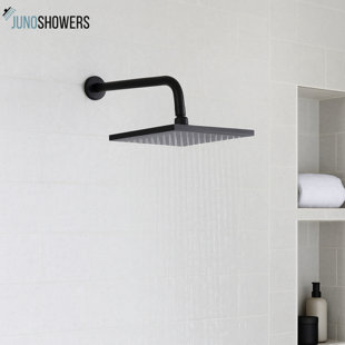 Pomme de douche à DEL 16 po à fixation au plafond à changement de couleur bronze huilé auto-alimentée au plafond