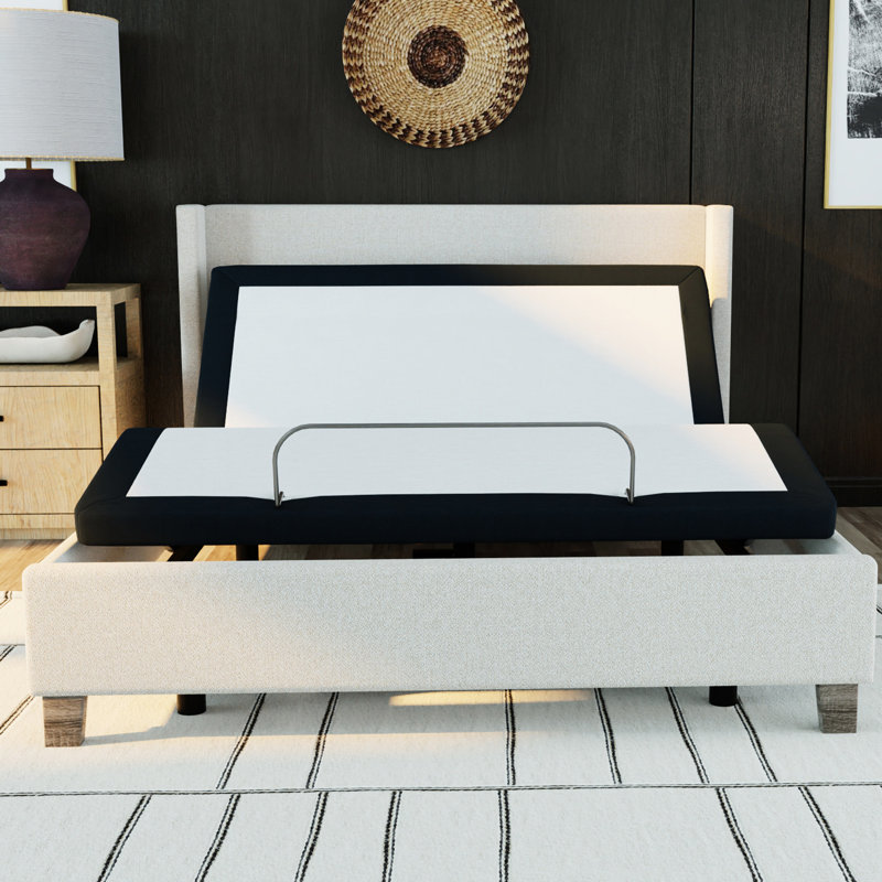 Base de lit très grand ajustable en métal gris avec articulations zéro-tête et pied, réglages de la mémoire, conception sans fil, fonction, télécommande