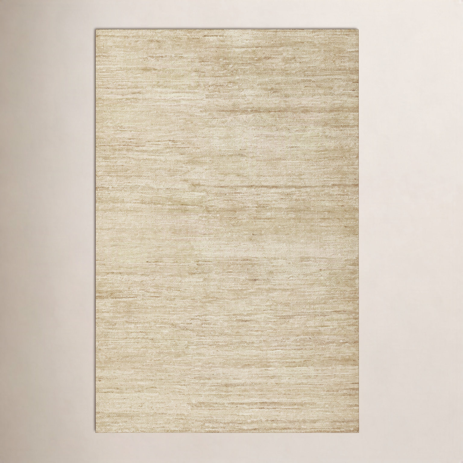 Caterina Beige Hand-Knotted Abstract Jute Rug, Rectangle 2' x 3'
