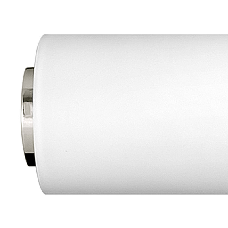 Aiden Integrated LED Bath Vanity Bar w/ Etched White Glass, Polished Nickel