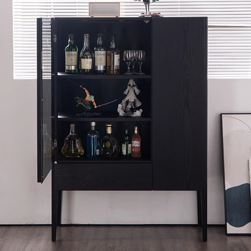 Black Solid wood Display Cases, Black