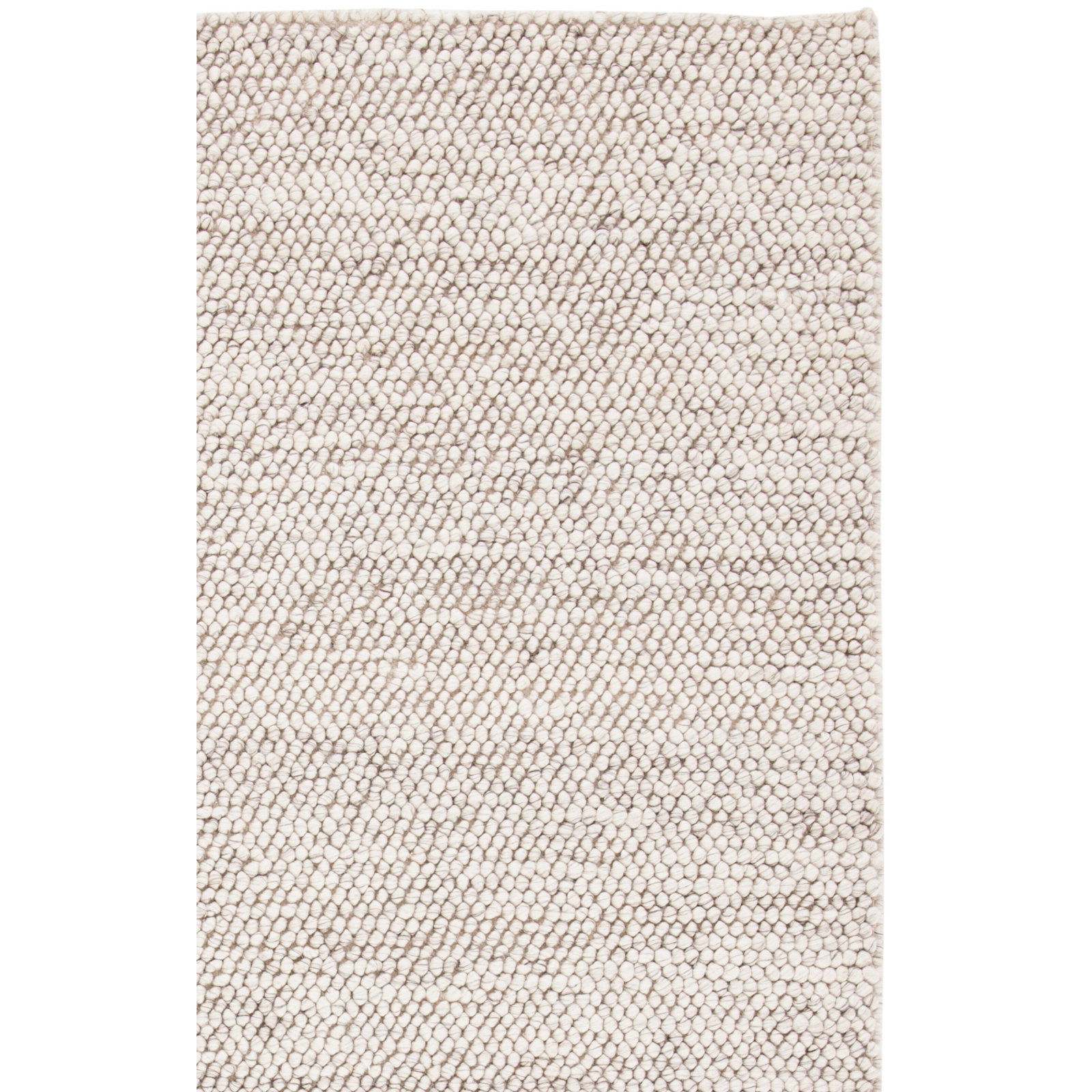 Danie Gray Ivory Hand-Woven Rug, Square 4'