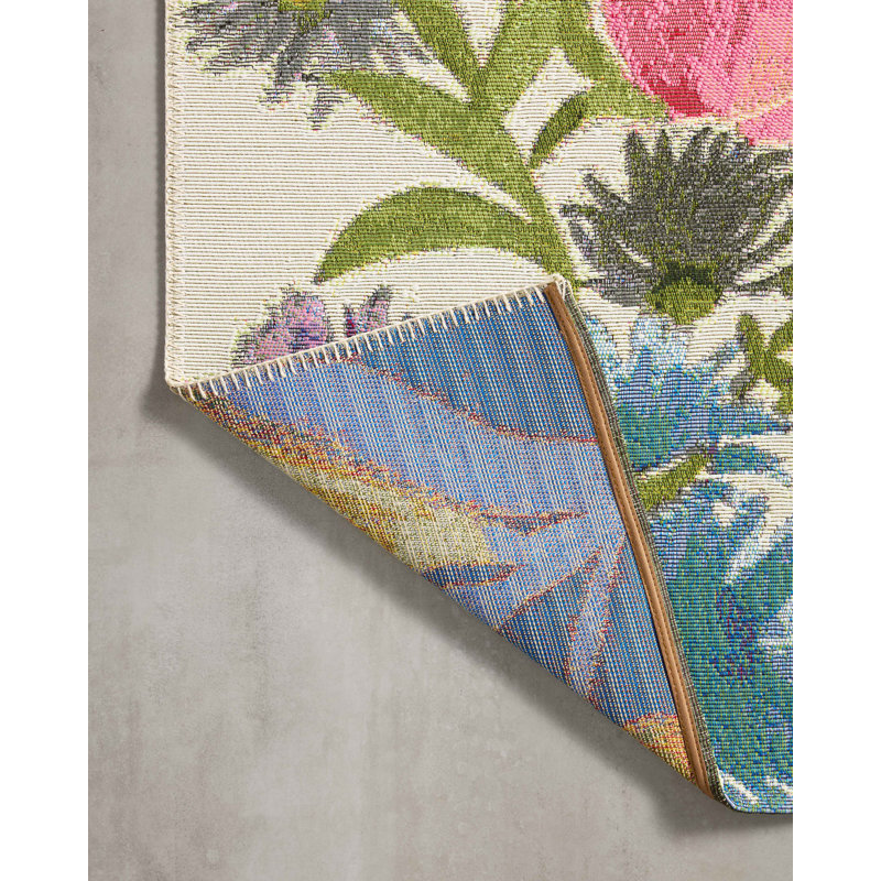 Loloi Botanical Ivory / Multi Area Rug, Rectangle 7'10" x 11'2"
