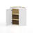 Premium 30" H X 24" W Corner Wall Mounted Kitchen Cabinet, Space-Saving Diagonal Storage