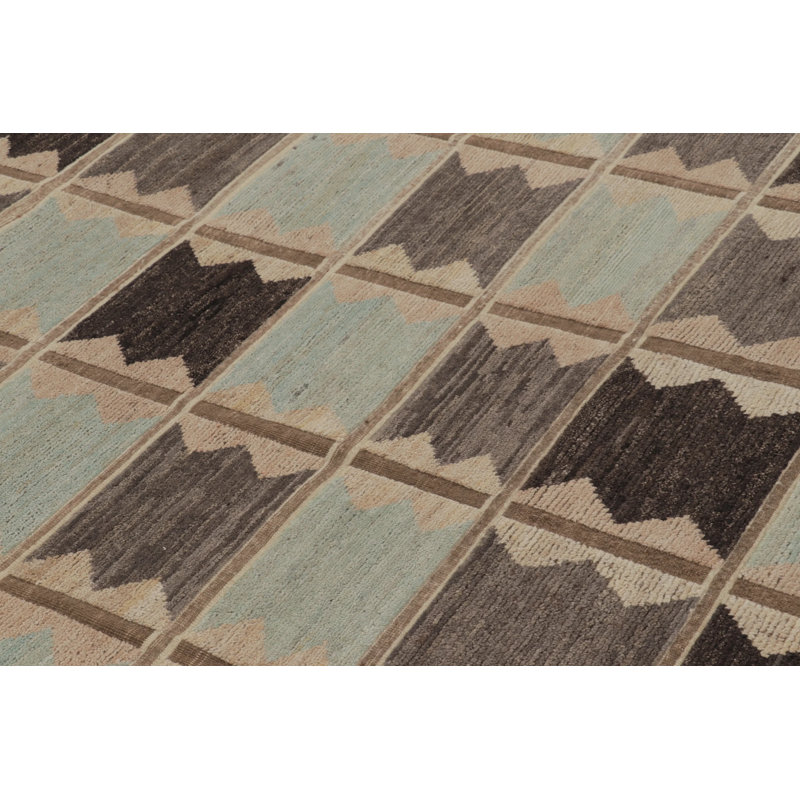 Scandinavian Wool Geometric Area Rug, Rectangle 14' x 20'