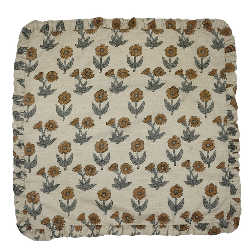 Ensemble de 6 serviettes Kirti Fabivine à imprimé floral 18 x 18 pouces