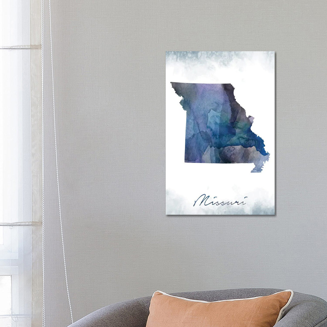 Missouri State Bluish by WallDecorAddict - Wrapped Canvas Gallery-Wrapped Canvas Giclée