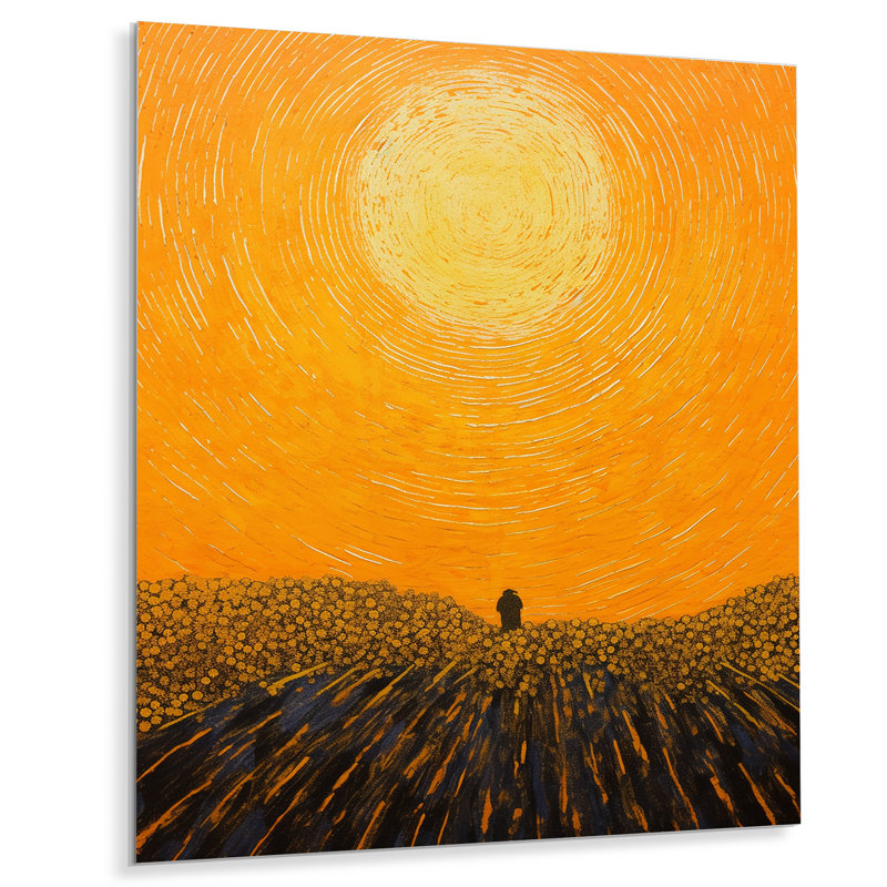 «Pumpkin Passage Landscape» sur métal, H 20 po x l 12 po x P 1 po