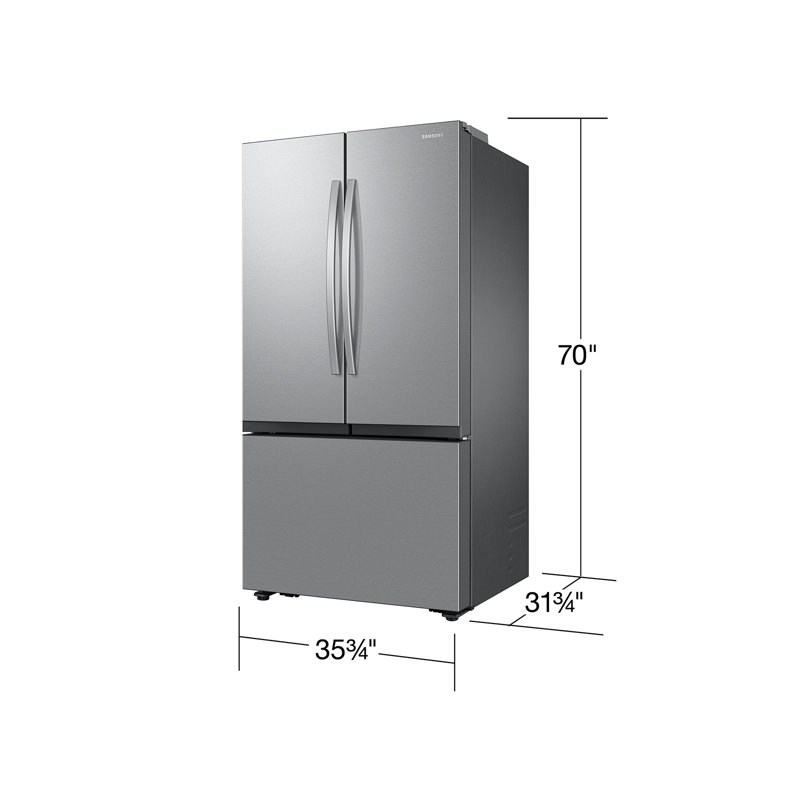 26.5 Cu Ft Stainless Steel Smart French Door Refrigerator with Ice Maker
