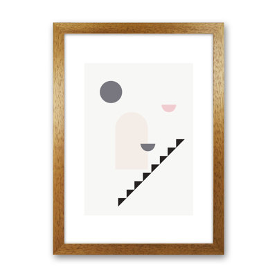 Mila Pink Stairs Right N16 by Pixy Paper - Print