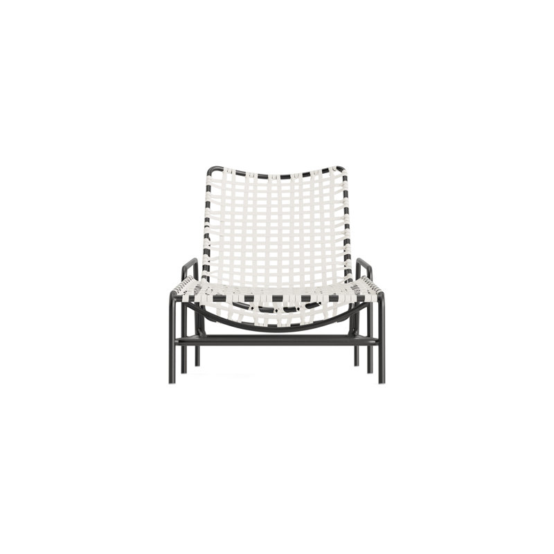 Kantan Outdoor Chaise Lounge, White Lite/Textured Pewter