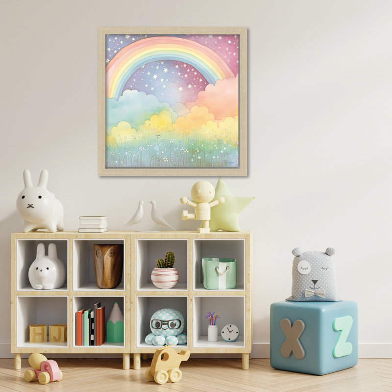 Panneau encadré Happy Rainbow-Star 16 x 16