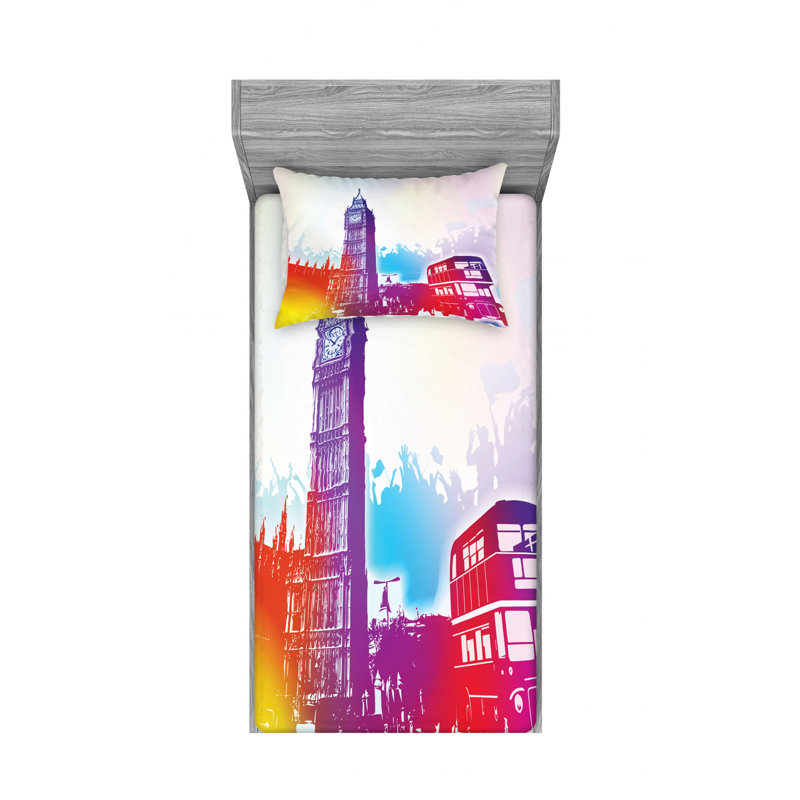 London Microfiber Sheet Set, Twin Sheet Set + Fitted Sheet + 1 Pillowcase