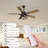 Rasco 52 Inch 5-Blade Wood Ceiling Fan with Light Kit & Remote Control-1629814940